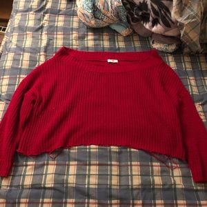 cropped distressed sweater